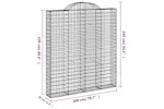 vidaXL 153491 Arched Gabion Basket 200x30x220/240cm Galvanised Iron vidaXL 153491 Arched Gabion Basket 200x30x220/240cm Galvanised Iron