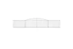 vidaXL 153533 Arched Gabion Basket 400x50x60/80cm Galvanised Iron vidaXL 153533 Arched Gabion Basket 400x50x60/80cm Galvanised Iron