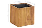 vidaXL 46568 Garden Raised Bed Pot 33.5x33.5x33.5cm Solid Acacia Wood vidaXL 46568 Garden Raised Bed Pot 33.5x33.5x33.5cm Solid Acacia Wood