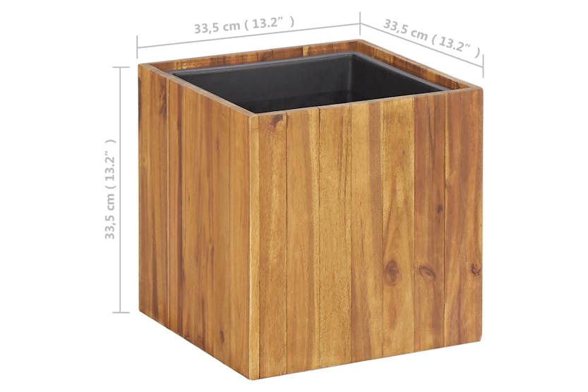 vidaXL 46568 Garden Raised Bed Pot 33.5x33.5x33.5cm Solid Acacia Wood vidaXL 46568 Garden Raised Bed Pot 33.5x33.5x33.5cm Solid Acacia Wood