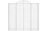 vidaXL 153499 Arched Gabion Basket 200x50x180/200cm Galvanised Iron vidaXL 153499 Arched Gabion Basket 200x50x180/200cm Galvanised Iron