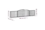 vidaXL 153524 Arched Gabion Basket 400x30x80/100cm Galvanised Iron vidaXL 153524 Arched Gabion Basket 400x30x80/100cm Galvanised Iron