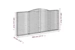 vidaXL 153529 Arched Gabion Basket 400x30x180/200cm Galvanised Iron vidaXL 153529 Arched Gabion Basket 400x30x180/200cm Galvanised Iron