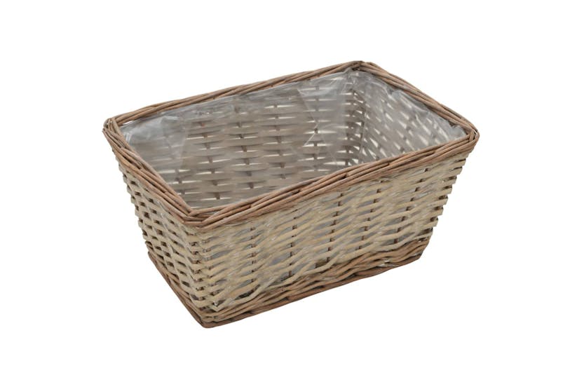 vidaXL 246834 Raised Bed 3 Pcs Wicker With Pe Lining vidaXL 246834 Raised Bed 3 Pcs Wicker With Pe Lining