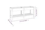 vidaXL 362572 Garden Raised Bed With Shelf Grey 175x50x75cm Wpc vidaXL 362572 Garden Raised Bed With Shelf Grey 175x50x75cm Wpc