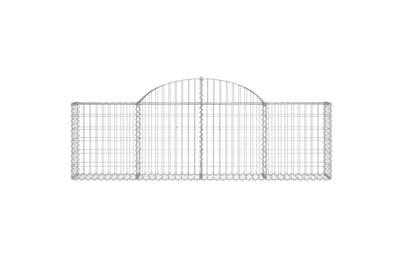 vidaXL 153483 Arched Gabion Basket 200x30x60/80cm Galvanised Iron vidaXL 153483 Arched Gabion Basket 200x30x60/80cm Galvanised Iron