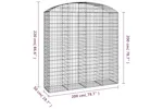 vidaXL 153480 Arched Gabion Basket 200x50x200/220cm Galvanised Iron vidaXL 153480 Arched Gabion Basket 200x50x200/220cm Galvanised Iron