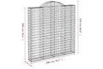 vidaXL 153490 Arched Gabion Basket 200x30x200/220cm Galvanised Iron vidaXL 153490 Arched Gabion Basket 200x30x200/220cm Galvanised Iron