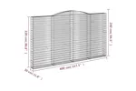 vidaXL 153531 Arched Gabion Basket 400x30x220/240cm Galvanised Iron vidaXL 153531 Arched Gabion Basket 400x30x220/240cm Galvanised Iron