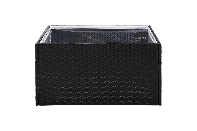 vidaXL 319171 Garden Planter Black 80x80x40cm Poly Rattan vidaXL 319171 Garden Planter Black 80x80x40cm Poly Rattan