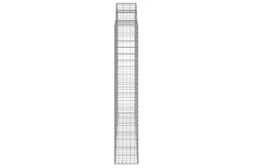 vidaXL 153499 Arched Gabion Basket 200x50x180/200cm Galvanised Iron vidaXL 153499 Arched Gabion Basket 200x50x180/200cm Galvanised Iron