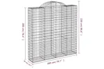 vidaXL 153500 Arched Gabion Basket 200x50x200/220cm Galvanised Iron vidaXL 153500 Arched Gabion Basket 200x50x200/220cm Galvanised Iron