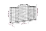 vidaXL 153485 Arched Gabion Basket 200x30x100/120cm Galvanised Iron vidaXL 153485 Arched Gabion Basket 200x30x100/120cm Galvanised Iron