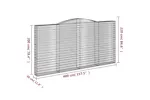 vidaXL 153530 Arched Gabion Basket 400x30x200/220cm Galvanised Iron vidaXL 153530 Arched Gabion Basket 400x30x200/220cm Galvanised Iron