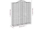 vidaXL 153501 Arched Gabion Basket 200x50x220/240cm Galvanised Iron vidaXL 153501 Arched Gabion Basket 200x50x220/240cm Galvanised Iron