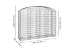vidaXL 153477 Arched Gabion Basket 200x50x140/160cm Galvanised Iron vidaXL 153477 Arched Gabion Basket 200x50x140/160cm Galvanised Iron