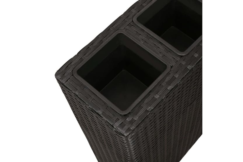 vidaXL 279082 Garden Raised Bed With 4 Pots 2 Pcs Poly Rattan Black(2x41084) vidaXL 279082 Garden Raised Bed With 4 Pots 2 Pcs Poly Rattan Black(2x41084)
