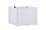 vidaXL 313955 Garden Raised Bed With Self Watering System White 43x43x33cm vidaXL 313955 Garden Raised Bed With Self Watering System White 43x43x33cm