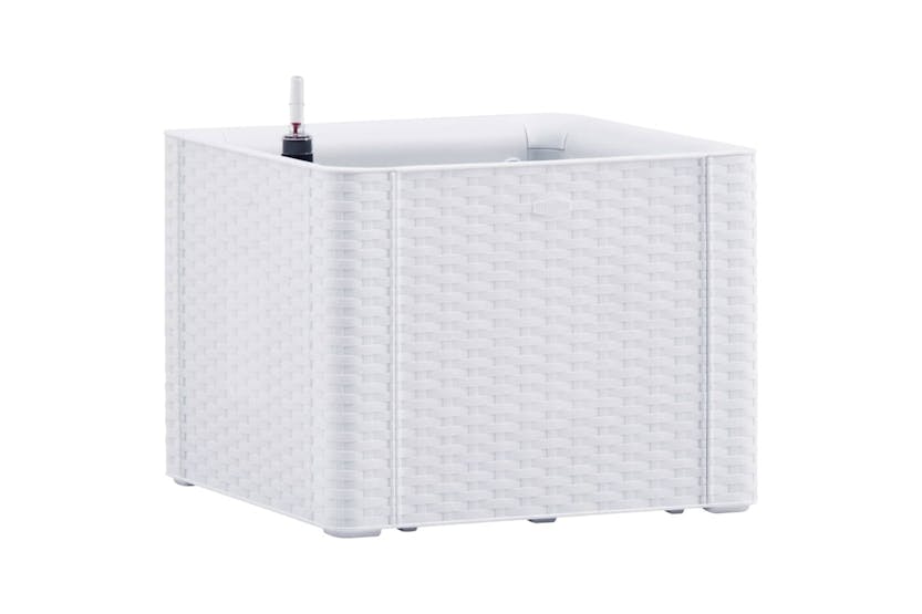 vidaXL 313955 Garden Raised Bed With Self Watering System White 43x43x33cm vidaXL 313955 Garden Raised Bed With Self Watering System White 43x43x33cm