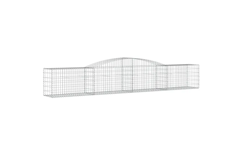 vidaXL 153533 Arched Gabion Basket 400x50x60/80cm Galvanised Iron vidaXL 153533 Arched Gabion Basket 400x50x60/80cm Galvanised Iron
