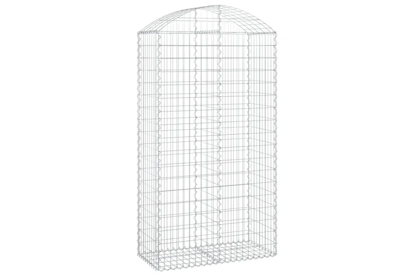 vidaXL 153439 Arched Gabion Basket 100x50x180/200cm Galvanised Iron vidaXL 153439 Arched Gabion Basket 100x50x180/200cm Galvanised Iron