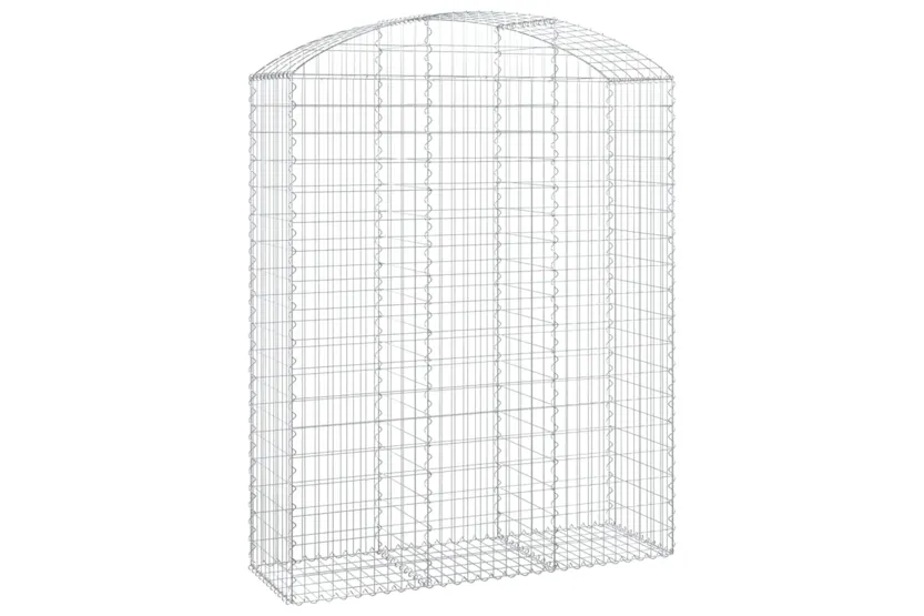vidaXL 153459 Arched Gabion Basket 150x50x180/200cm Galvanised Iron vidaXL 153459 Arched Gabion Basket 150x50x180/200cm Galvanised Iron