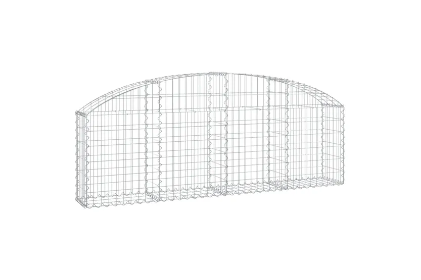 vidaXL 153463 Arched Gabion Basket 200x30x60/80cm Galvanised Iron vidaXL 153463 Arched Gabion Basket 200x30x60/80cm Galvanised Iron