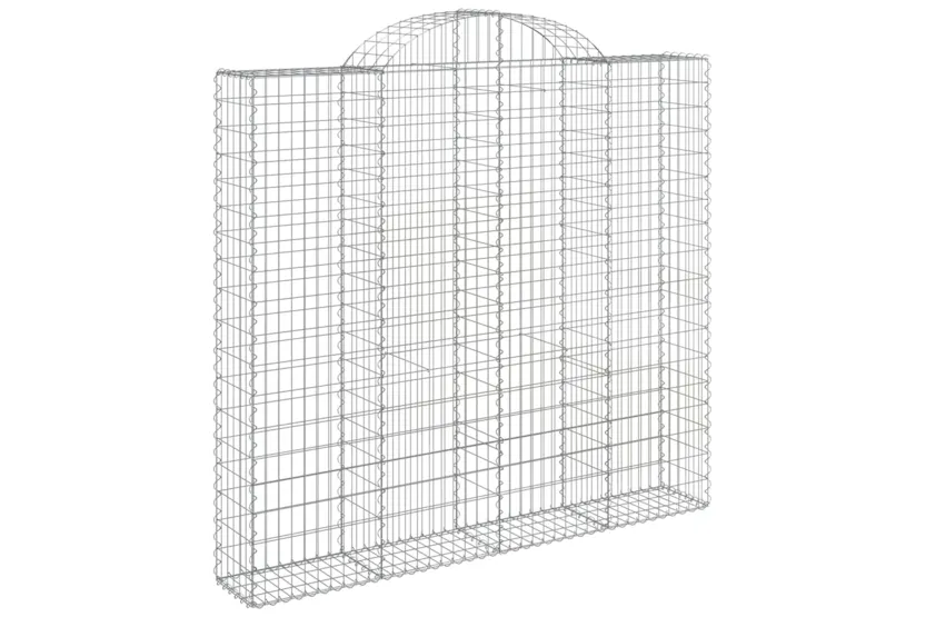 vidaXL 153499 Arched Gabion Basket 200x50x180/200cm Galvanised Iron vidaXL 153499 Arched Gabion Basket 200x50x180/200cm Galvanised Iron