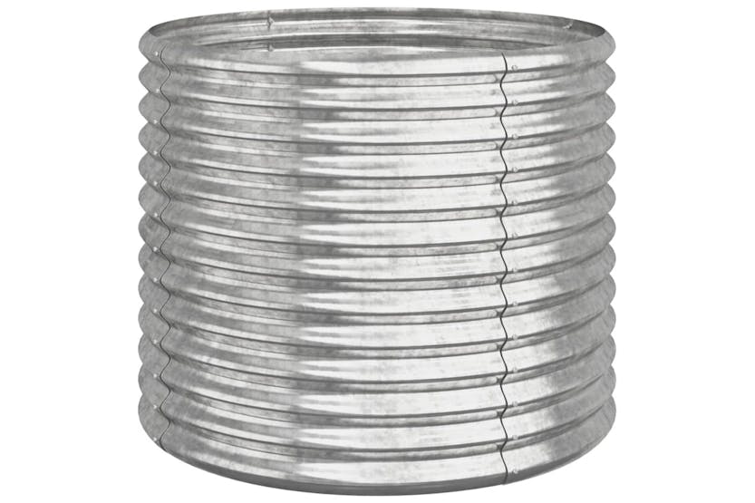 vidaXL 318862 Garden Planter Powder-coated Steel 80x80x68cm Silver vidaXL 318862 Garden Planter Powder-coated Steel 80x80x68cm Silver