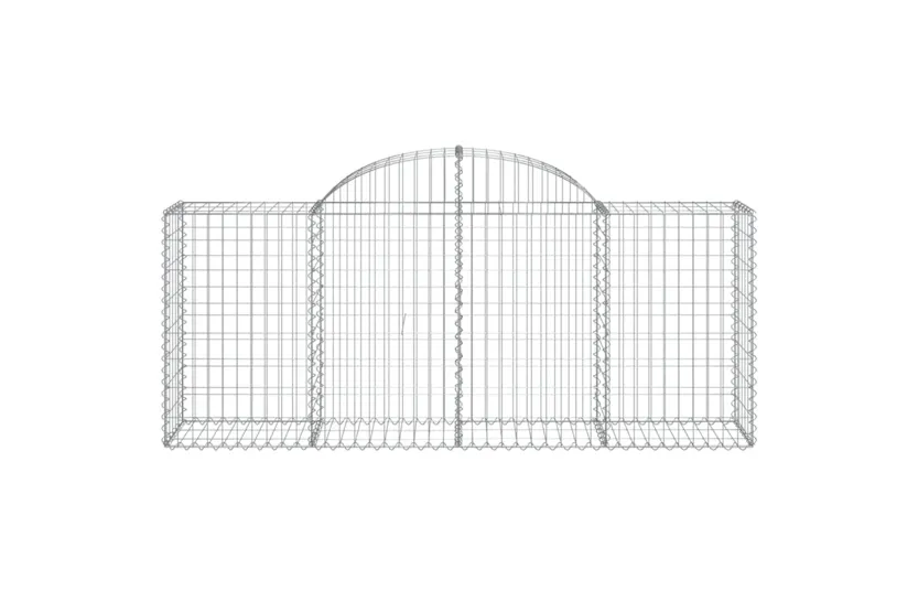 vidaXL 153494 Arched Gabion Basket 200x50x80/100cm Galvanised Iron vidaXL 153494 Arched Gabion Basket 200x50x80/100cm Galvanised Iron
