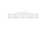 vidaXL 153502 Arched Gabion Basket 300x30x40/60cm Galvanised Iron vidaXL 153502 Arched Gabion Basket 300x30x40/60cm Galvanised Iron