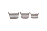 vidaXL 246831 Raised Bed 3 Pcs Wicker With Pe Lining vidaXL 246831 Raised Bed 3 Pcs Wicker With Pe Lining