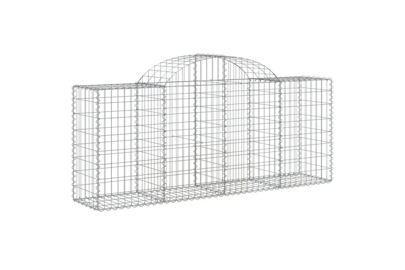 vidaXL 153494 Arched Gabion Basket 200x50x80/100cm Galvanised Iron vidaXL 153494 Arched Gabion Basket 200x50x80/100cm Galvanised Iron
