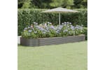 vidaXL 319034 Garden Raised Bed Powder-coated Steel 373x140x36cm Grey vidaXL 319034 Garden Raised Bed Powder-coated Steel 373x140x36cm Grey