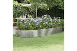 vidaXL 319032 Garden Raised Bed Powder-coated Steel 296x140x36cm Silver vidaXL 319032 Garden Raised Bed Powder-coated Steel 296x140x36cm Silver
