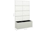 vidaXL 316370 Trellis Raised Bed With 3 Pots 83x30x130cm Poly Rattan White vidaXL 316370 Trellis Raised Bed With 3 Pots 83x30x130cm Poly Rattan White