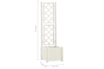 vidaXL 313979 Garden Planter With Trellis 43x43x142cm Pp White vidaXL 313979 Garden Planter With Trellis 43x43x142cm Pp White