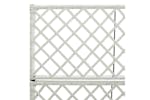 vidaXL 316369 Trellis Raised Bed With 2 Pots 58x30x107cm Poly Rattan White vidaXL 316369 Trellis Raised Bed With 2 Pots 58x30x107cm Poly Rattan White