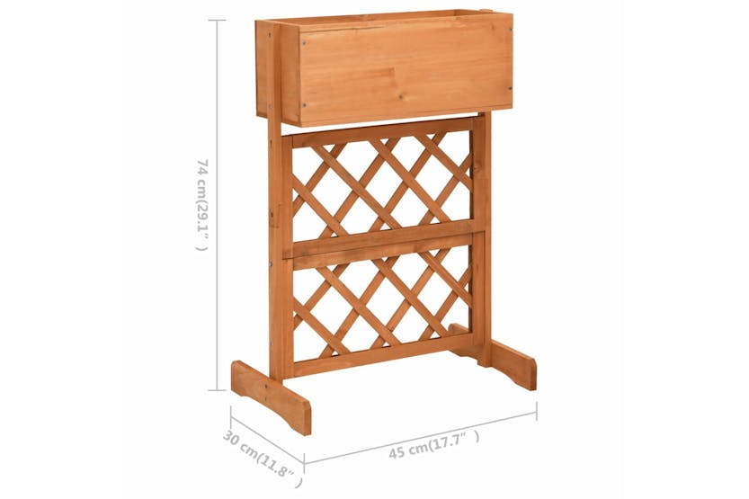 vidaXL 314838 Garden Trellis Planter Orange 45x30x74cm Solid Firwood vidaXL 314838 Garden Trellis Planter Orange 45x30x74cm Solid Firwood