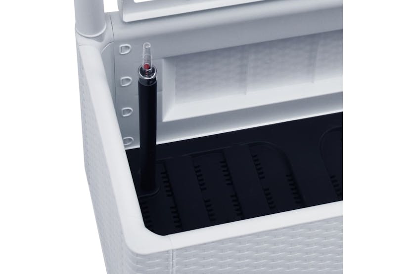 vidaXL 313967 Garden Raised Bed With Trellis And Self Watering System White vidaXL 313967 Garden Raised Bed With Trellis And Self Watering System White