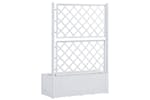 vidaXL 313967 Garden Raised Bed With Trellis And Self Watering System White vidaXL 313967 Garden Raised Bed With Trellis And Self Watering System White