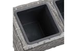 vidaXL 46959 Garden Raised Bed With Legs And 3 Pots 72x25x50cm Poly Rattan Grey vidaXL 46959 Garden Raised Bed With Legs And 3 Pots 72x25x50cm Poly Rattan Grey