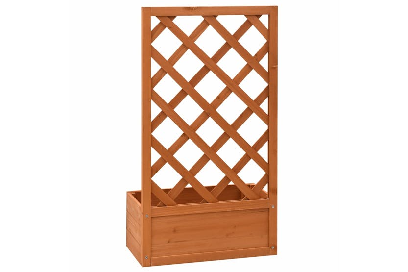 vidaXL 314830 Garden Trellis Planter Orange 50x25x90cm Solid Firwood vidaXL 314830 Garden Trellis Planter Orange 50x25x90cm Solid Firwood