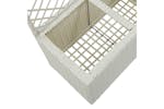 vidaXL 316369 Trellis Raised Bed With 2 Pots 58x30x107cm Poly Rattan White vidaXL 316369 Trellis Raised Bed With 2 Pots 58x30x107cm Poly Rattan White