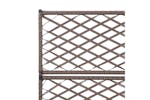 vidaXL 46938 Trellis Raised Bed With 3 Pots 83x30x130cm Poly Rattan Brown vidaXL 46938 Trellis Raised Bed With 3 Pots 83x30x130cm Poly Rattan Brown