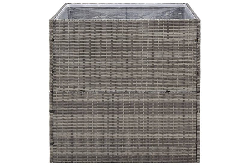 vidaXL 319177 Garden Planter Grey 80x80x80cm Poly Rattan vidaXL 319177 Garden Planter Grey 80x80x80cm Poly Rattan