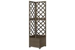 vidaXL 316412 Corner Trellis Planter Grey 40x40x150cm Solid Fir Wood vidaXL 316412 Corner Trellis Planter Grey 40x40x150cm Solid Fir Wood