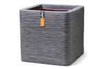 Capi 434849 Planter Nature Rib Square 30x30x30 Cm Dark Grey Capi 434849 Planter Nature Rib Square 30x30x30 Cm Dark Grey