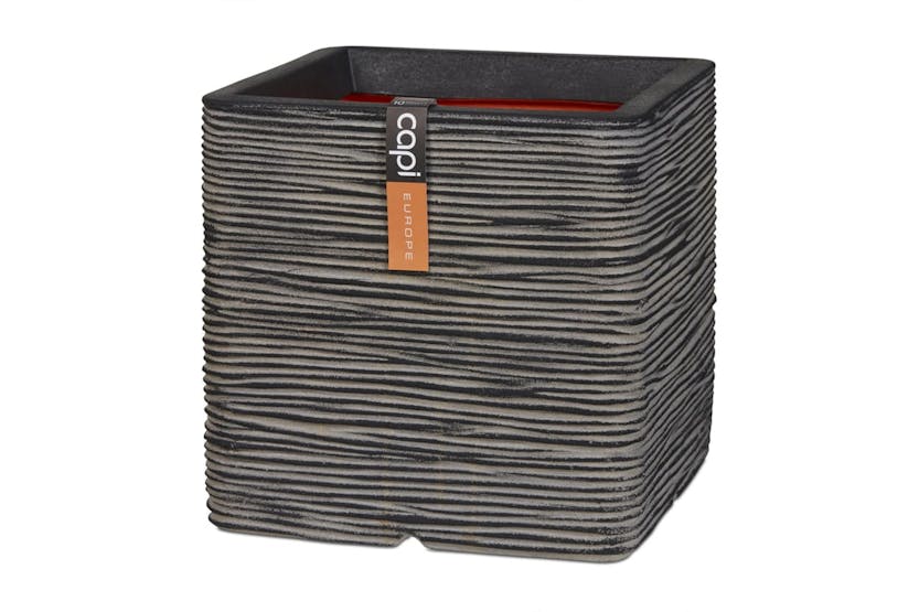 Capi 429057 Planter Nature Rib Square 50 X 50 Cm Anthracite Capi 429057 Planter Nature Rib Square 50 X 50 Cm Anthracite