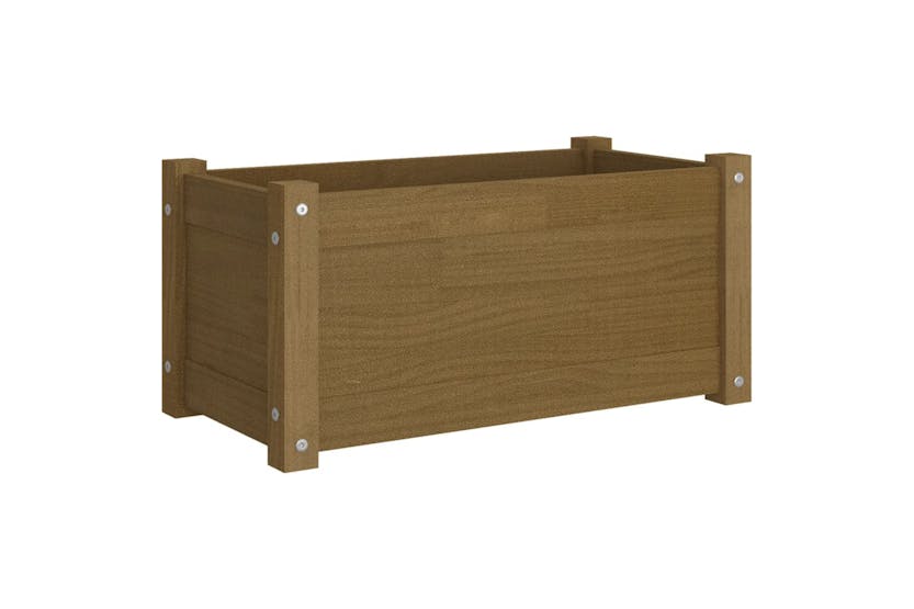 vidaXL 810711 Garden Planters 2 Pcs Honey Brown 60x31x31cm Solid Pinewood vidaXL 810711 Garden Planters 2 Pcs Honey Brown 60x31x31cm Solid Pinewood